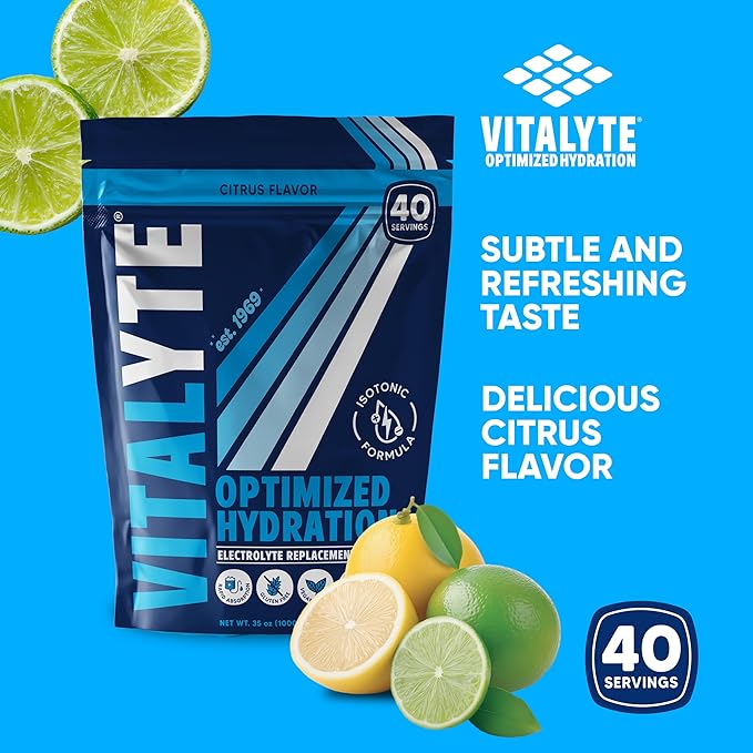 Vitalyte Electrolyte Powder (35 oz, 40 Servings Per Container)-Isotonic Drink Mix for Hydration, Energy & Recovery- Water Enhancer & Rehydration Supplement for Men, Women & Sports (Cool Citrus 2 Pack)