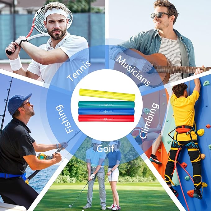 Flex Therapy Bar,Twist Bar for Physical Therapy & Resistance Bar for Golfers Elbow,Tendinitis,Wrist,Forearms Pain, Improve Grip Strength and Relieve Pain