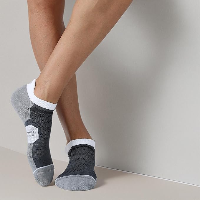 CS CELERSPORT 6 Pack Men's Running Ankle Socks with Cushion, Low Cut Athletic Tab Socks