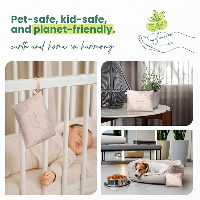 Roonin Charcoal Bags Odor Absorber - Activated Charcoal Bags For Cars - Bamboo Charcoal Air Purifying Bag - Odor Absorber For Home And Car (4-pack/200g)