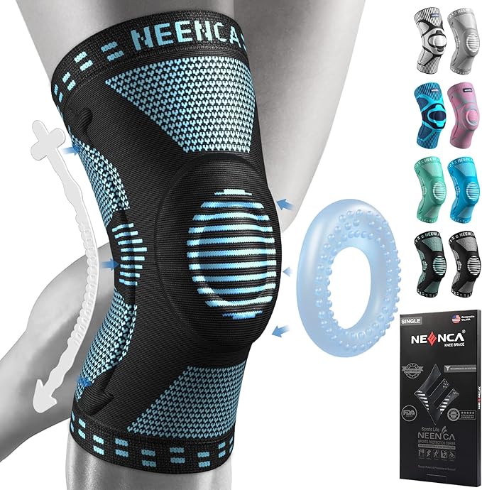 NEENCA Professional Knee Brace for Women/Men, Knee Support with Patella Pad & Side Stabilizers, Compression Knee Sleeve for Knee Joint Pain, Meniscus Tear, ACL, PCL, Runner, Workout - FSA/HSA Approved