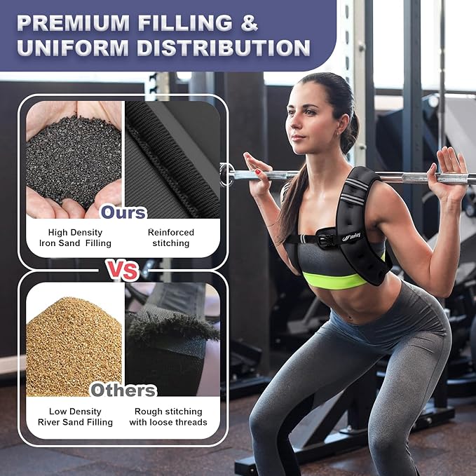 Weighted Vest 5lb/8lb/10lb/15lb/20lb/25lb/30lb Weight Vest Woman Men with Reflective Stripe, Rucking Running Vests for Women Workout Walking Strength Training Weight Loss Fitness Weightlifting