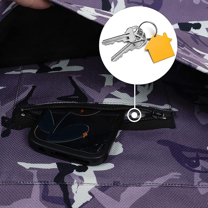 Fashion Printed Yoga Mat Bag with Large Side Pocket & Zipper Pocket Long Tote Yoga Bag Fit Most Size Mats - Holds More Yoga Accessories