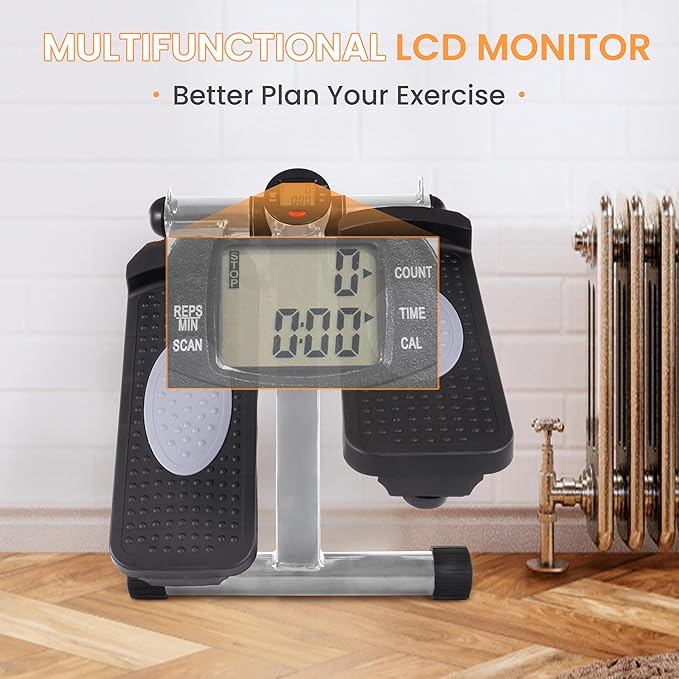 Fitvids Steppers for Exercise, Stair Steeper with Resistance Bands, Portable Stepper Capable of Full-Body Exercise, Low Noise and Smooth, Bear 300 lbs