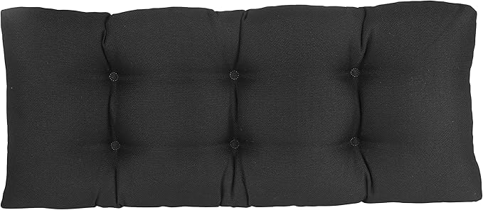 Klear Vu The Gripper Omega Non-Slip Tufted Bench Cushion for Indoor Furniture, Entryway Storage, Bay Window, Corner Nook or Piano Seat, 33 Inches, 02 Midnight