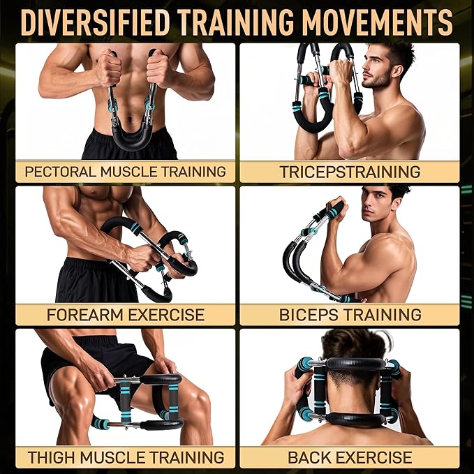 Twister Arm Trainer, Adjustable Chest Workout Equipment for Men & Women, Home Gym Strength Trainer, Muscle Builder & Strength Training for Arms, Chest