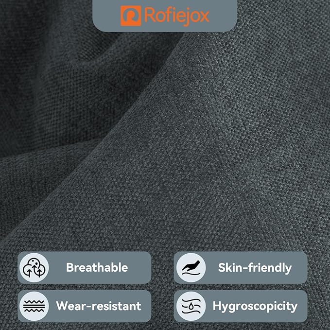 Bench Cushion 36 Inch - Chenille Fabric, High-Density Foam, Non-Slip Bottom, Soft Durable Indoor Tufted Long Seat Cushion for Window Garden Furniture (Dark Gray, 36x14x4 Inch)