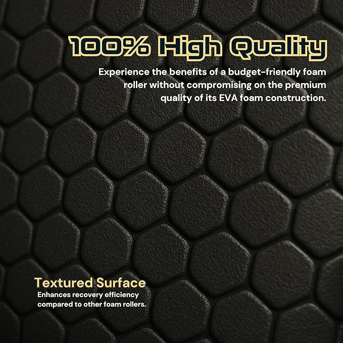 Fitizen Foam Roller – Muscle Massage Rehab Stiff Back Pain Physical Therapy Deep Tissue Firm Exercise Equipment Home Gym Stress Yoga Pilates for The Fit Citizen by FitNation