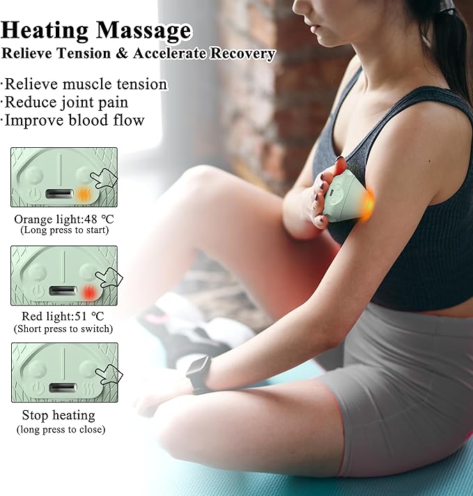 PROIRON Mountable Massage Ball Vibrating & Heating Hand Free,Deep Tissue Massage Trigger Point Therapy for Back Neck Feet Body, Myofascial Release Muscle Soreness & Joint Pain Relief