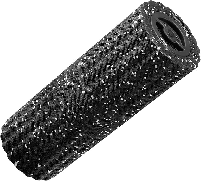 VEVOR 16 Inches Rechargeable Vibrating Foam Roller, 4-Speed Electric Massage Roller with 3D Texture, High-Density EEP Foam for Deep Tissue Muscle Massage, Back Pain Relief, and Post-Exercise Recovery