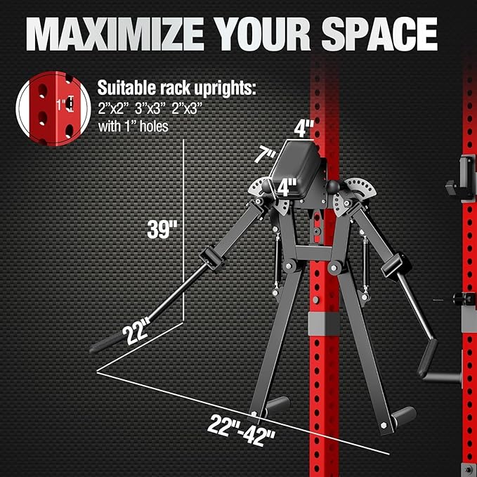 Mikolo Lateral Raise Attachment, Multi-Functional Lateral Raise & Chest Fly Machine, Power Rack Cage Attachment with 1" Holes for Chest & Shoulders, Upper Body Strength Training Machine for Home Gym