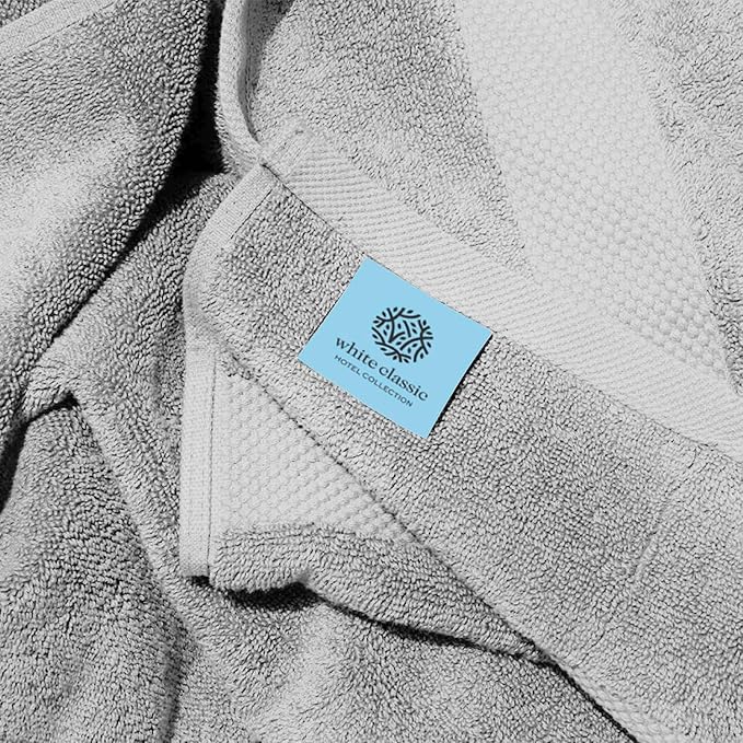 White Classic Luxury Bath Sheets Towels for Adults Extra Large | Highly Absorbent Hotel Collection | 35x70 Inch | 2 Pack (Dolphin Gray)