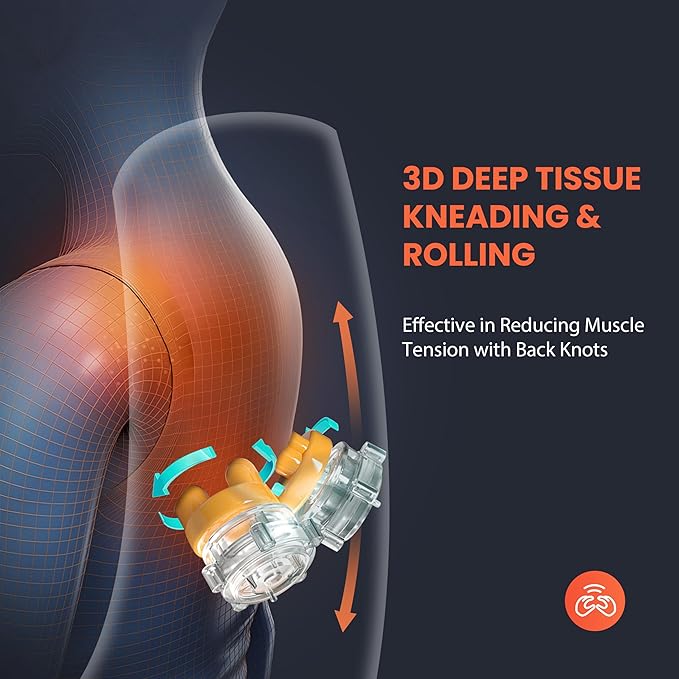 Back Massager for Pain Relief Deep Tissue - Shiatsu Back Massager with Heat for Chair, Massage Chair Pad, Back Support Inflatable Flap Chair Massage Seat Cushion, Gifts for Men Dad