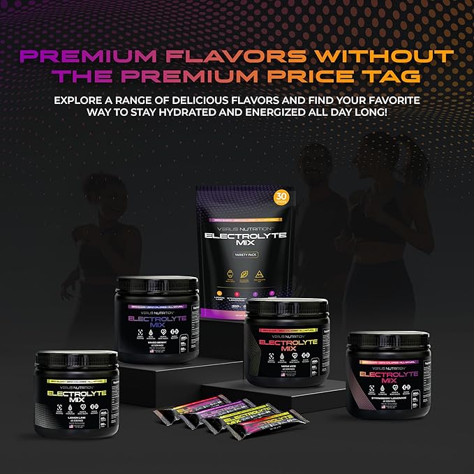 Electrolytes Powder No Sugar- Zero Calorie Hydration Powder | Sugar Free Electrolytes for Fasting, Keto & Vegan | Natural Ingredients Electrolyte Mix for Energy Boost, 60 Servings