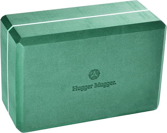 Hugger Mugger 4 in. Foam Yoga Block - Strong and Stable, Beveled Edges for Comfort, Most Favored Block Size, Helps with Alignment and Support in Many Poses