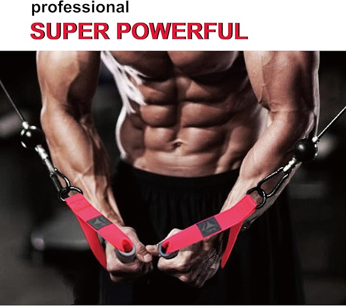 1000lbs Heavy Duty Fitness Handles - Non-Slip Rubber Exercise Grips for Cable Machines, Resistance Bands, Pulley Systems - Universal Attachment for Home & Commercial Gym Workout Equipments