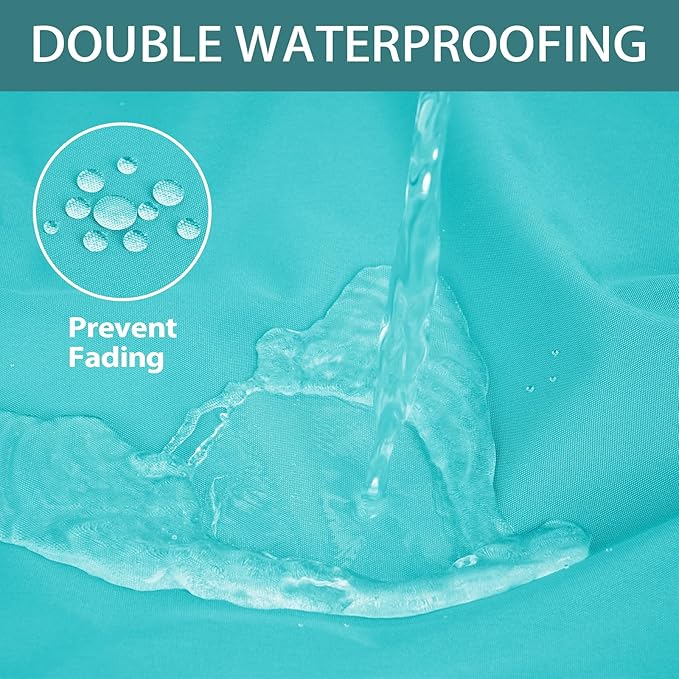 Outdoor Bench Cushion 48x18x3 Inch with Ties, Thick Waterproof Porch Swing Cushions for Patio Furniture Chair Pad, Seat Sofa Garden Replacement Cushion Sponge Filling