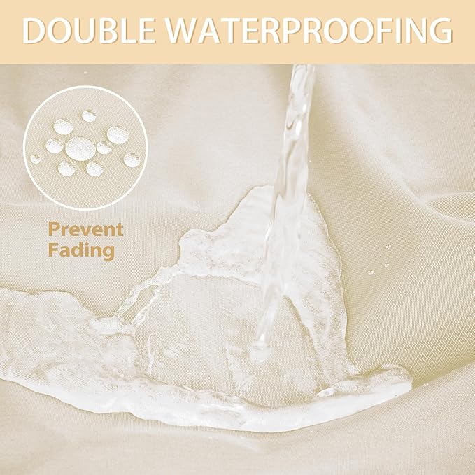 Outdoor Bench Cushion 48 x 16 x 3 Inch with Ties, Thick Waterproof Porch Swing Cushions for Patio Furniture Chair Pad, Seat Sofa Garden Replacement Cushion Sponge Filling