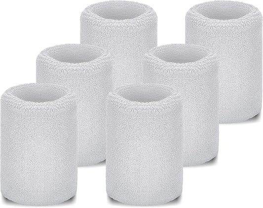 OutdoorEssentials Sweatbands & Wristbands - Wrist Sweat Bands Headbands for Men & Women - Multipack Terry Cloth Headbands or Wrist Bands for Working Out, Tennis, Basketball, Football, Gymnastics