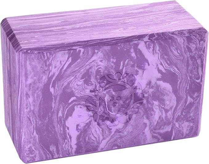 Hugger Mugger 4 in. Foam Yoga Block - Strong and Stable, Beveled Edges for Comfort, Most Favored Block Size, Helps with Alignment and Support in Many Poses