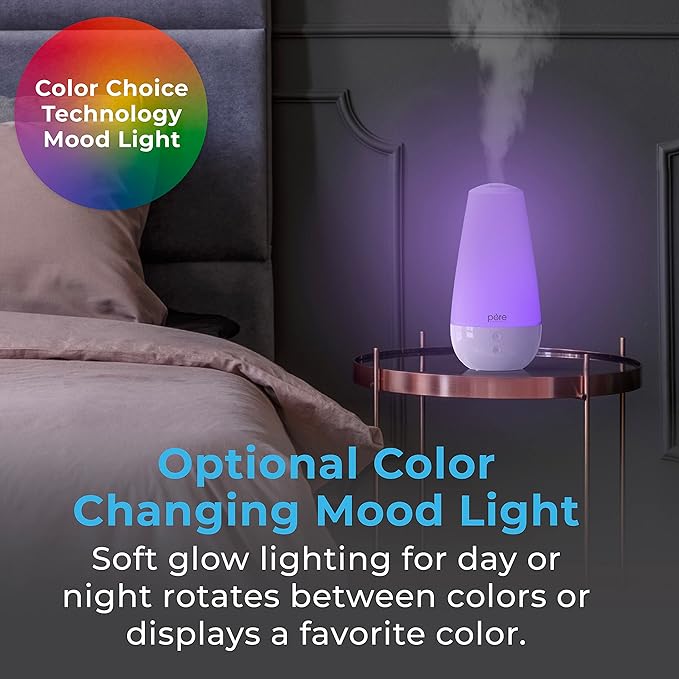 Pure Enrichment PureSpa XL 3-in-1 Cool Mist Humidifier, Essential Oil Diffuser & Mood Light - 2L Tank Provides Powerful Mist Coverage up to 350 sq ft in Bedroom, Office & Large Rooms