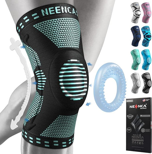 NEENCA Knee Braces for Knee Pain Relief, Compression Knee Sleeves with Patella Gel Pad & Side Stabilizers, Knee Support for Weightlifting, Running, Workout, Arthritis, Meniscus Tear, Men Women. ACE-53