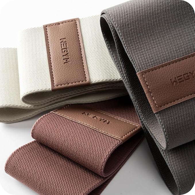 WeGym Fabric Resistance Bands, Workouts at Home, Set of 3 Bands, Exercise Bands for Lower Body Workouts, Travel Friendly Fitness Equipment, Stylish Fitness