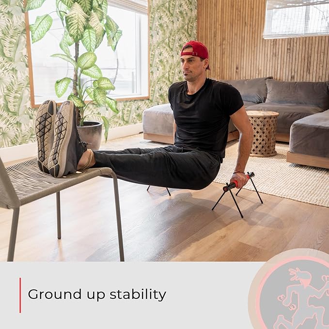 Rubberbanditz Parallette, Parallel Bars & Dip Station | At Home Gym Workout Equipment, L-Sit Bars & Calisthenics Equipment for Home. Perfect for Push Ups, Dips, Handstands & Gymnastics.