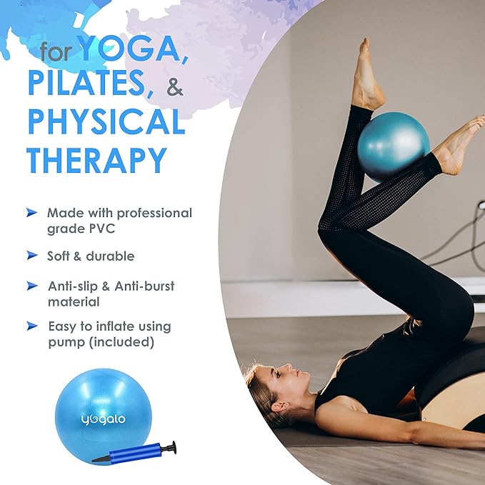 Pilates Ring and Ball Set with 3 Resistance Bands - Pilates Equipment for Home Workout - Magic Circle Pilates Ring 14 Inch to Tone, Sculpt and Strengthen - Fitness Ring for Yoga and Pilates