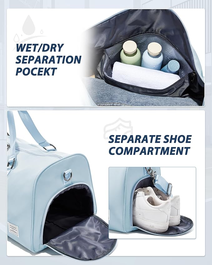 Gym Bag Womens,Travel Duffel Carry on Bag Sport Tote Bag Weekend Overnight Bag