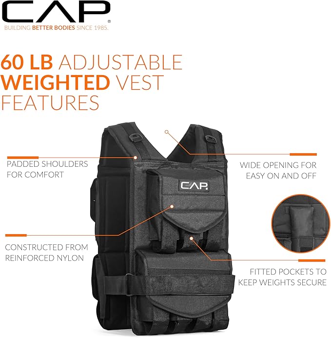 CAP Barbell Adjustable Weighted Vest | Various Sizes