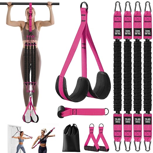 Pull Up Assistance Bands - Adjustable Heavy Duty Pull Up Assist Workout Bands for Men, Women, and Seniors - Resistance Bands for Pull Ups - Pull Up Bar Accessories (Red)