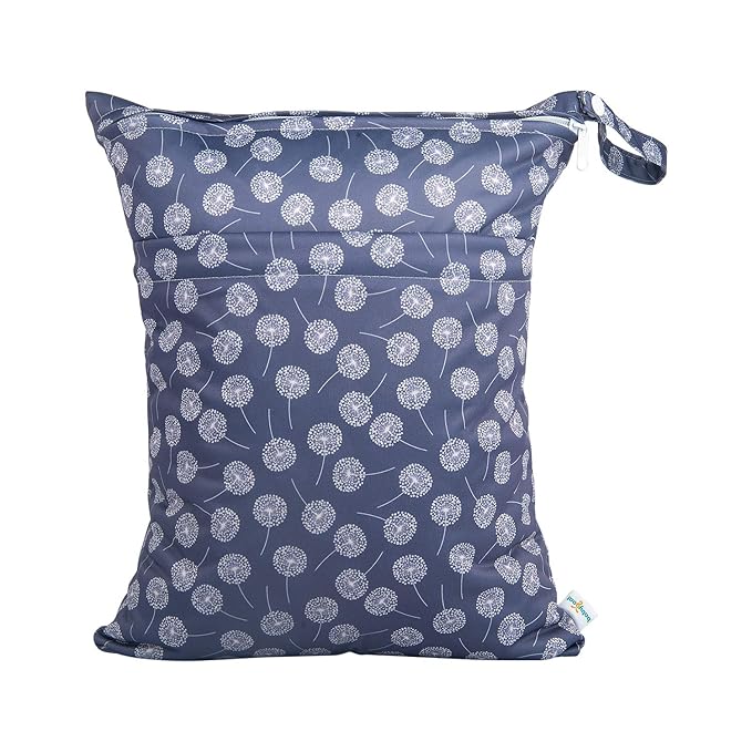 babygoal Wet Dry Bags for Baby Cloth Diapers, Washable Travel Bags, Beach, Pool, Gym Bag for Swimsuits & Wet Clothes with Two Zippered Pockets 3 Pack, 3LN11