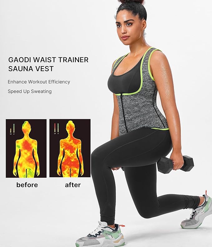 GAODI Womens' Sauna Suit Workout Sweat Body Shaper