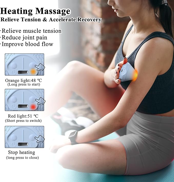 PROIRON Mountable Massage Ball Vibrating & Heating Hand Free,Deep Tissue Massage Trigger Point Therapy for Back Neck Feet Body, Myofascial Release Muscle Soreness & Joint Pain Relief