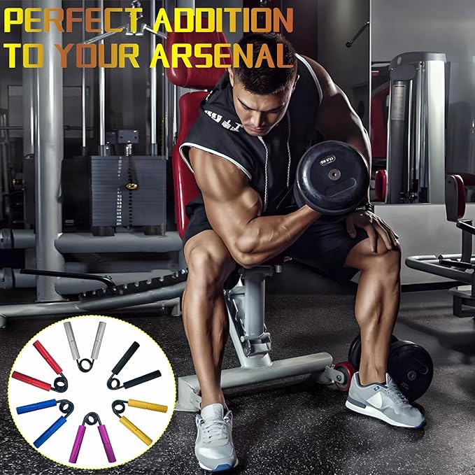 Grip Strength Trainer Set,50-300LB Hand Grip Strengthener,Hand Forearm strengthener 6 Pack, Workout equipment,Strength Training Exercisefor Hand Arm Forearm Wrist Finger