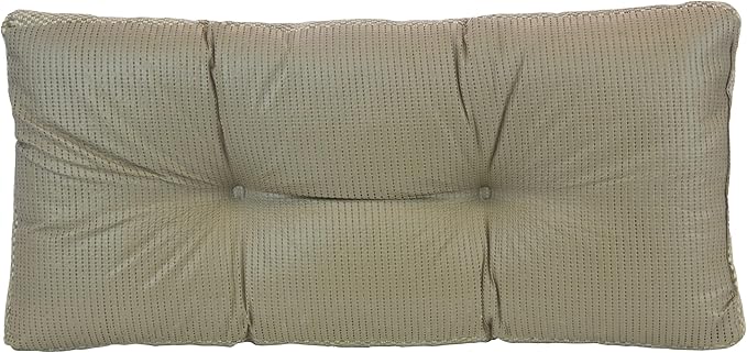 Klear Vu The Gripper Omega Non-Slip Tufted Bench Cushion for Indoor Furniture, Entryway Storage, Bay Window, Corner Nook or Piano Seat, 30 Inches, 19 Tan
