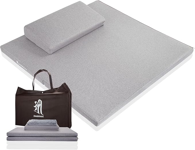 ZenBless Yoga Meditation Cushion Set,Large Square Meditation Floor Pillow, Meditation Mat and Pillow Set for Sitting on Floor,Zafu and Zabuton Accessories(31.5")
