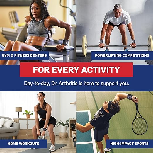 Dr. Arthritis Doctor Developed Wrist Brace, Wrist Wraps for Tendonitis, Hand Support, Ideal for Fitness, Weightlifting