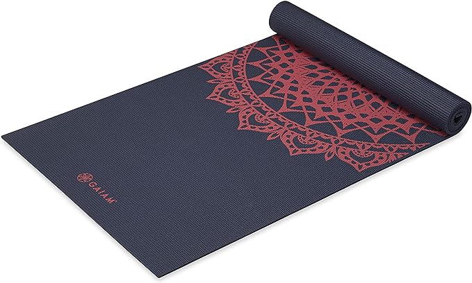 Gaiam Yoga Mat - Premium 6mm Print Extra Thick Non Slip Exercise & Fitness Mat for All Types of Yoga, Pilates & Floor Workouts (68"L x 24"W x 6mm Thick)