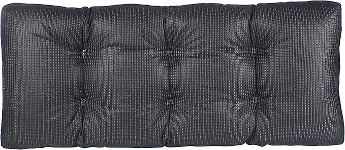 Klear Vu The Gripper Omega Non-Slip Tufted Bench Cushion for Indoor Furniture, Entryway Storage, Bay Window, Corner Nook or Piano Seat, 33 Inches, 03 Indigo