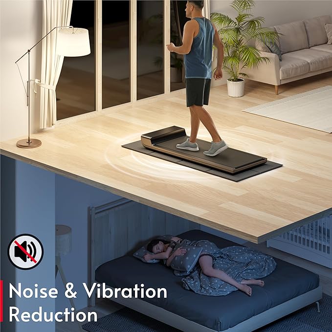 Mat Compatible with Walking Pad (Mat Only),Under Desk Treadmill Mat, Protector for Small Mini Treadmill, for Hardwood Floors, Waterproof & Anti-Slip, 6mm Thick