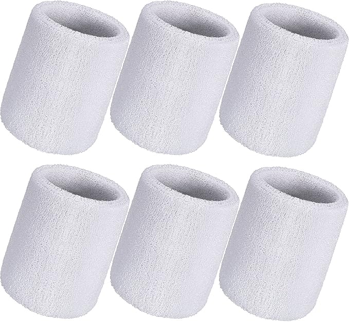 12 Pack Sweatbands Sports Wristband Cotton Sweat Band for Men and Women, Good for Tennis, Basketball, Running, Gym, Working Out