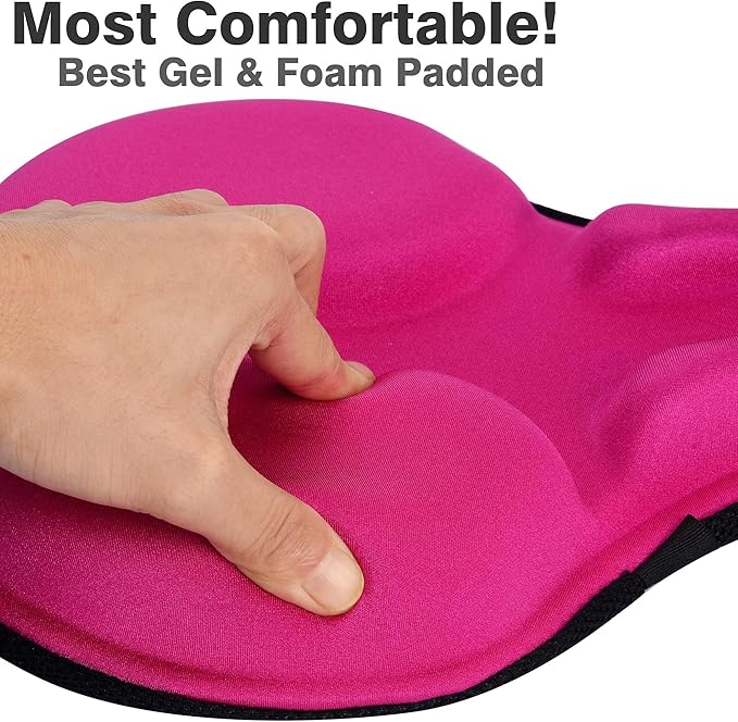 DAWAY Comfortable Bike Seat Cover - Silicone Gel & Memory Foam Padded Bike Seat Cushion for Men Women - Soft Bicycle Saddle Cover for Peloton, Stationary Exercise, Mountain Road Bikes - XL/Large/Small