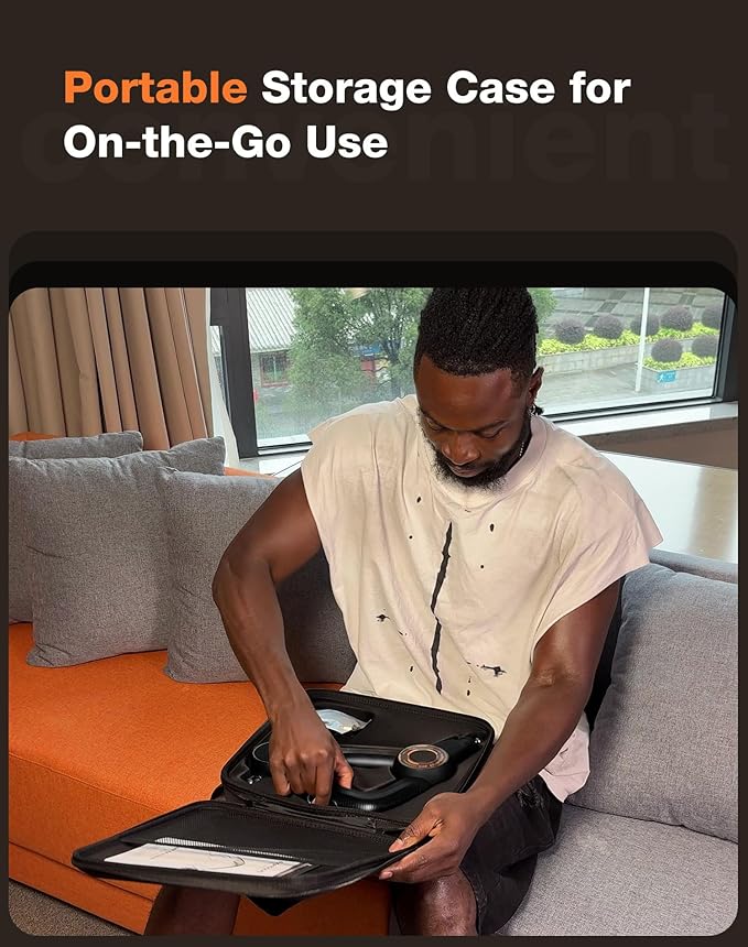 R3 Pro 3-in-1 Massage Gun with Vibration - 18mm Amplitude & 6500RPM Deep Tissue Percussion Massager for Pain Relief in Back, Shoulder, Leg - Gift for Athletes