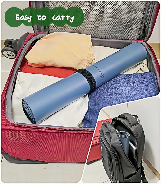 Mini Yoga Mat, Warrior-like Grip,Non-Slip,Alignment System,Head,Knee and Elbow Pad,Meditation Mat,Abdominal wheel pad,Portable