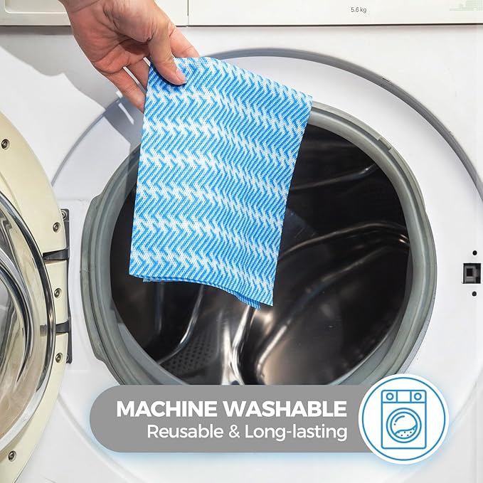 Disposable Dish Cloths,Multi use Reusable Cleaning Cloth,Machine Washable J Cloth,Heavy Duty Handy Cleaning Wipes 11.8" X 19.6" (150 Count)