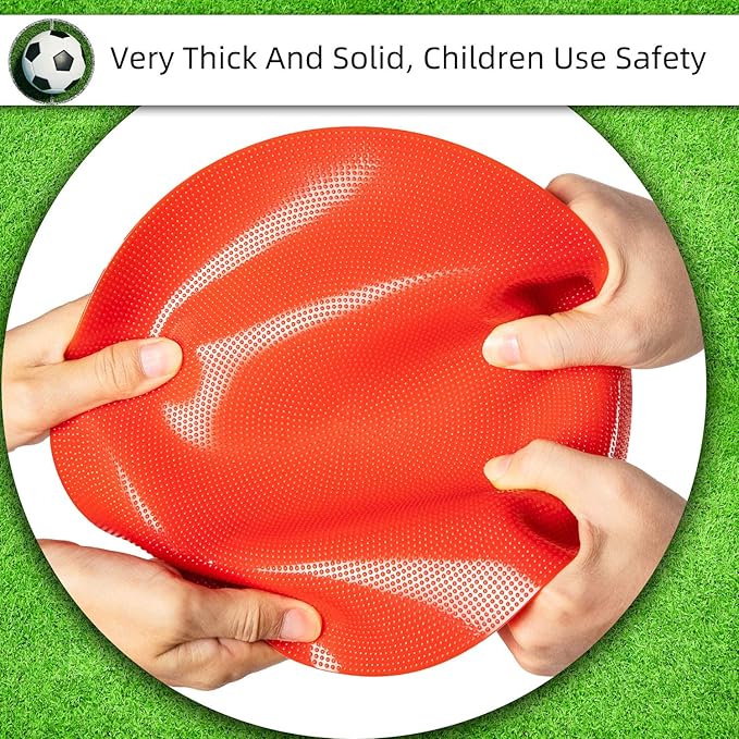 Spot Markers 18 Pcs 9 Inch 10 Inch Non Slip Rubber Agility Markers for Football, Basketball Training Markers,School Activities, Exercise Drills