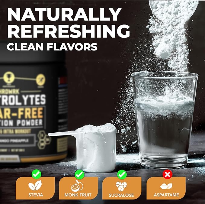 HRDWRK Electrolytes Powder with Magnesium, Potassium - Sugar Free Electrolytes Boost Endurance and Reduce Fatigue with This Electrolytes Supplement - Maximum Hydration - Keto Friendly