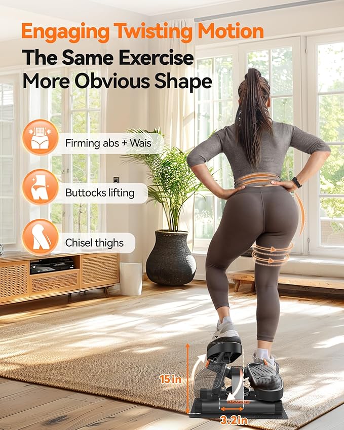 Niceday Steppers for Exercise, Stair Stepper with Resistance Bands, Mini Stepper with 300LBS Loading Capacity, Hydraulic Fitness Stepper with LCD Monitor